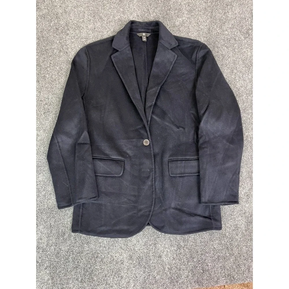 Banana Republic Mens Blazer Navy Blue Wool‎ Blend One-Button Unconstructed XS